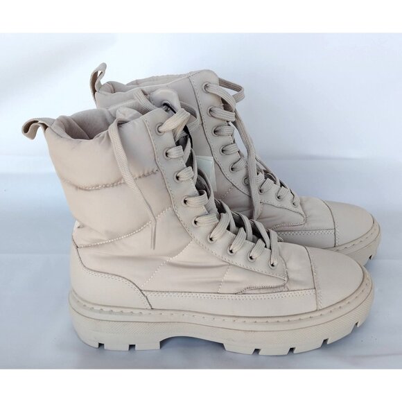 Zara Starfit Tech Insole Winter Boot Cream Size Eur 37 NWT - Picture 2 of 8